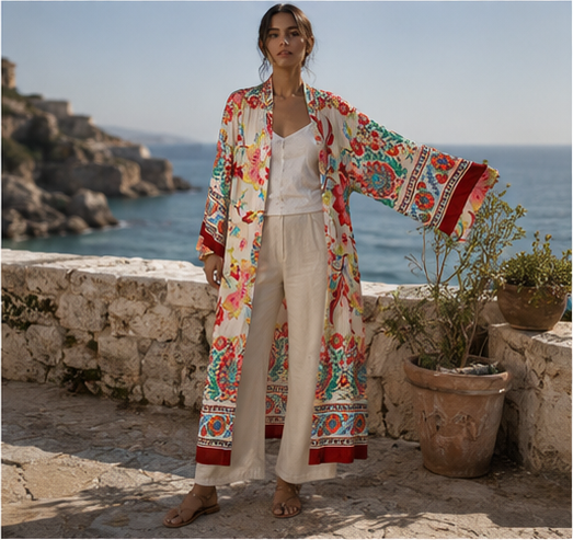 Amaris Uzun Kimono - Görsel 6